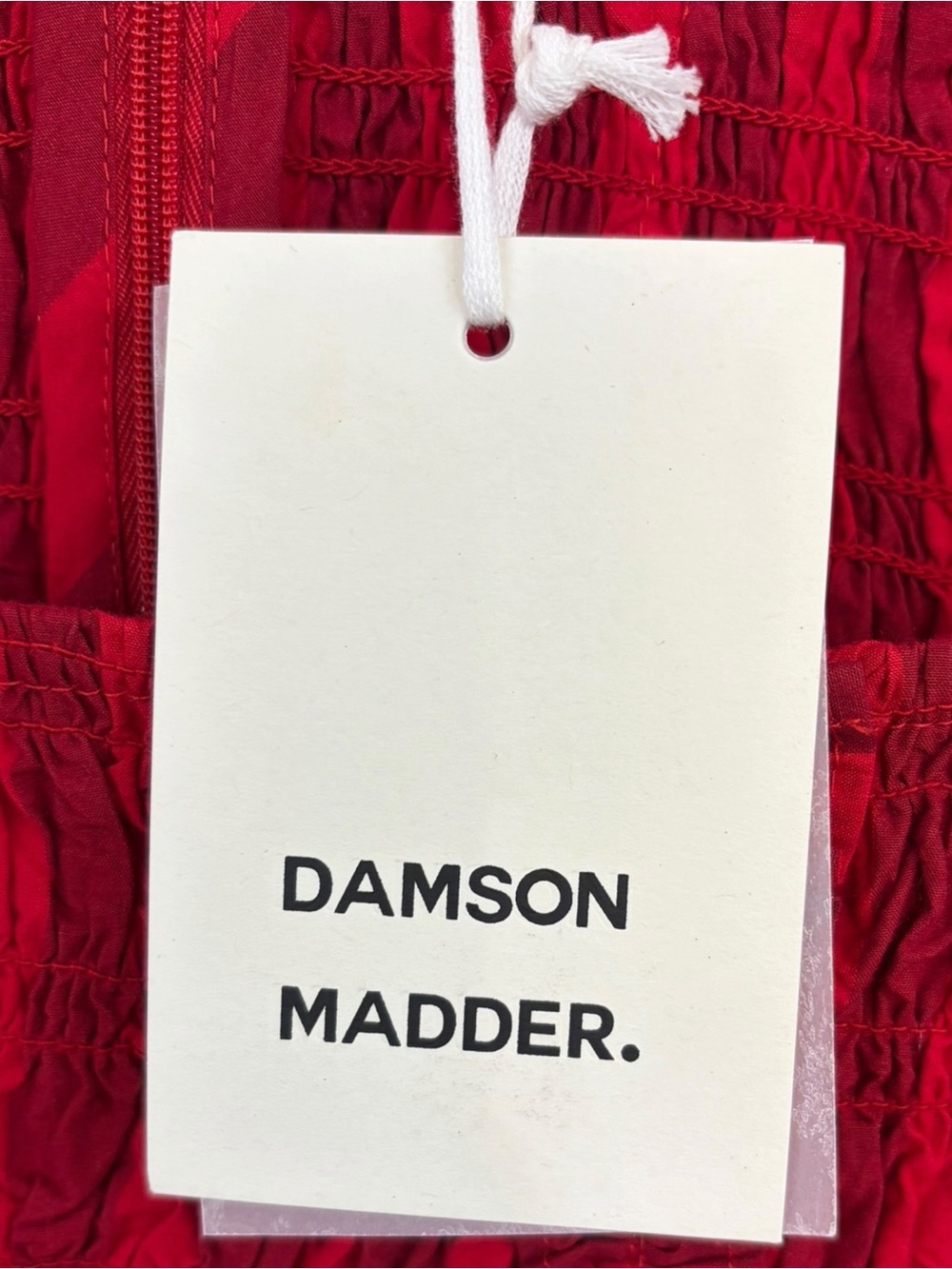 Damson Madder NWT Red Organic Cotton Stripe Raphaela Mini Dress Size UK 10 US 6 - Picture 5 of 10